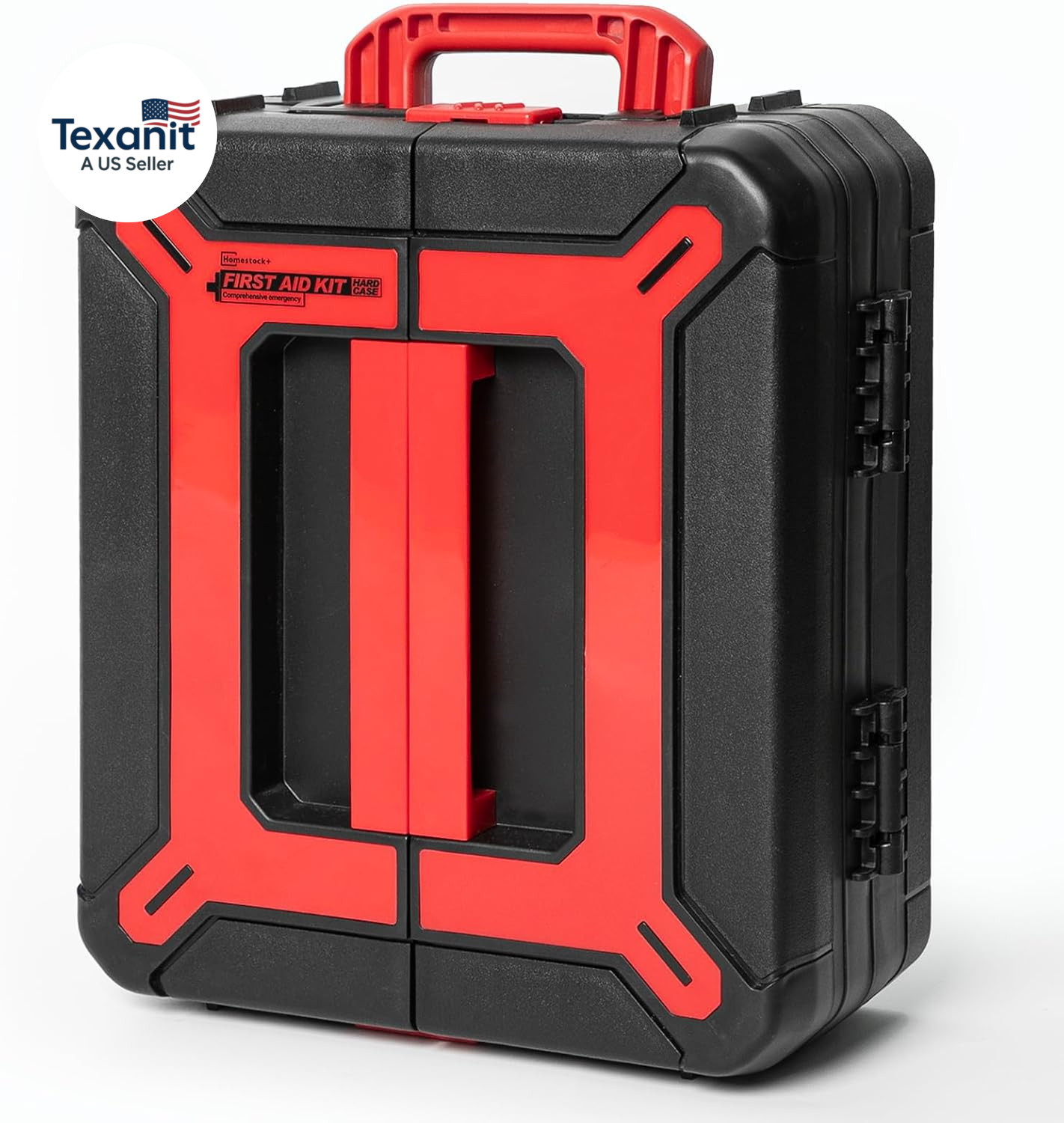 Hard Case First Aid Kit 408 Pcs – Wall Mountable Trauma Kit for Car, Home, Offic