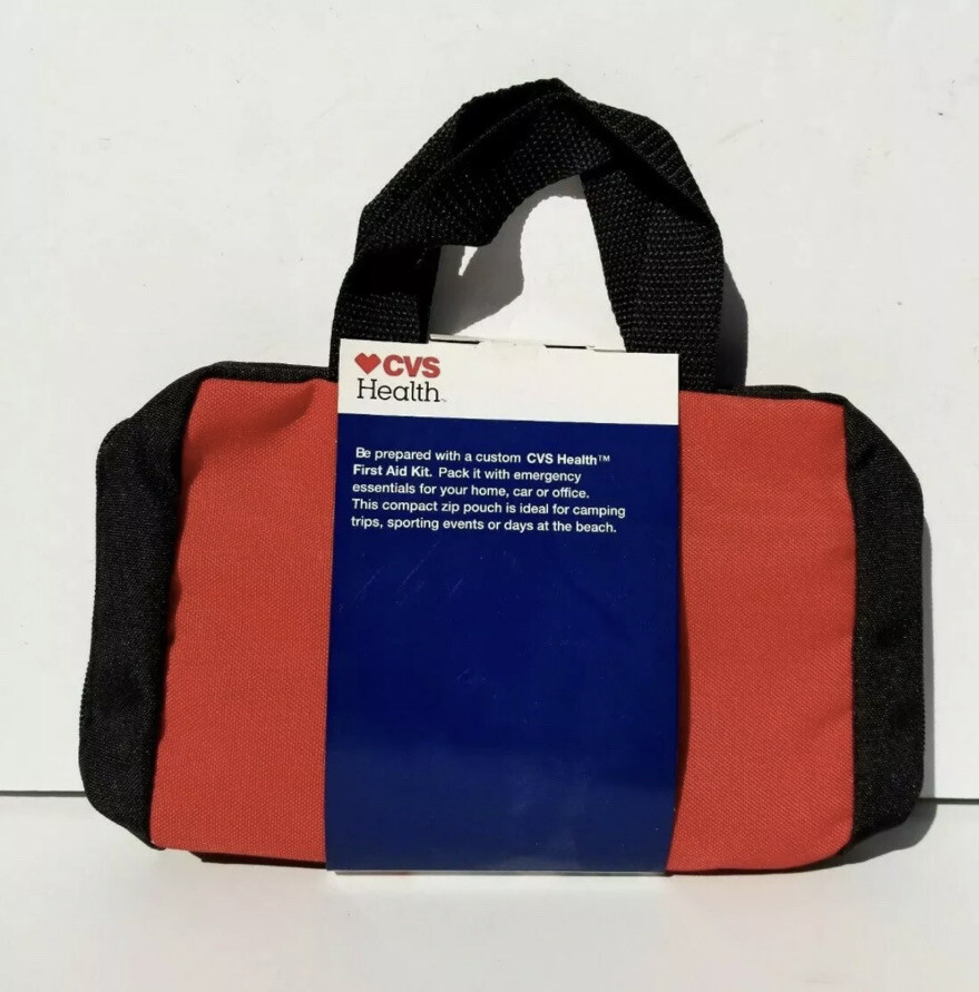 CVS Build Your Own First Aid Kit Case 7.5in x 6in Red Empty Case