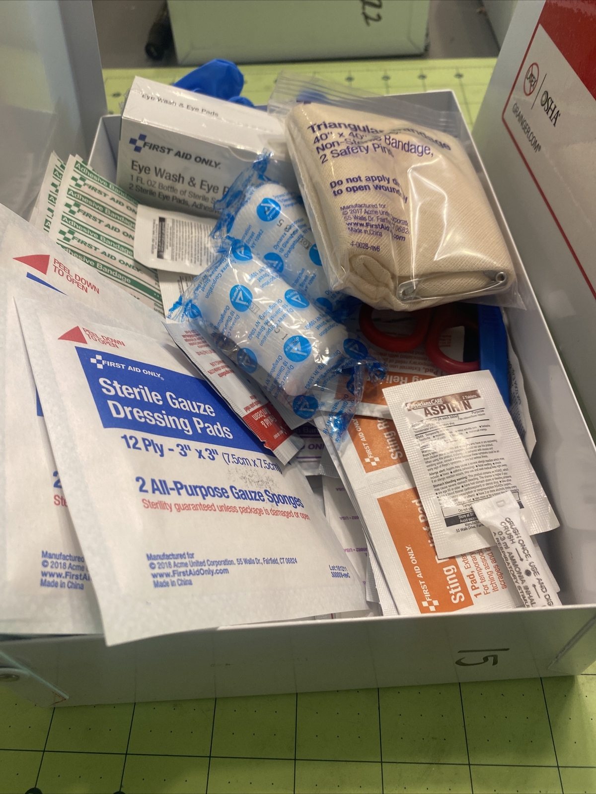 Grainger First Aid Kits 25 person #15 + 16 Two For The Price Of One