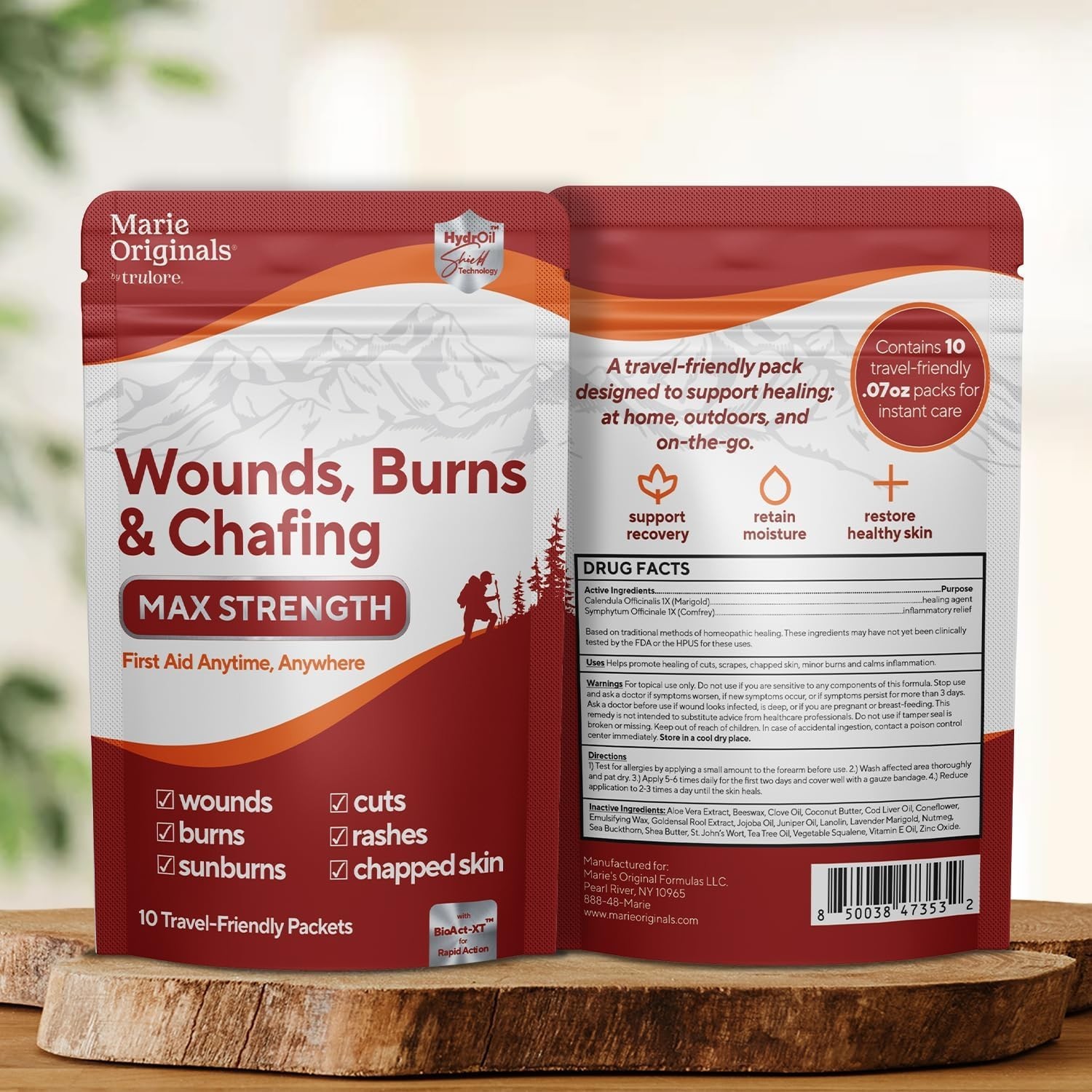 Marie Originals Repair Skin for Burns & Chafing Pouch 10 Packets First Aid