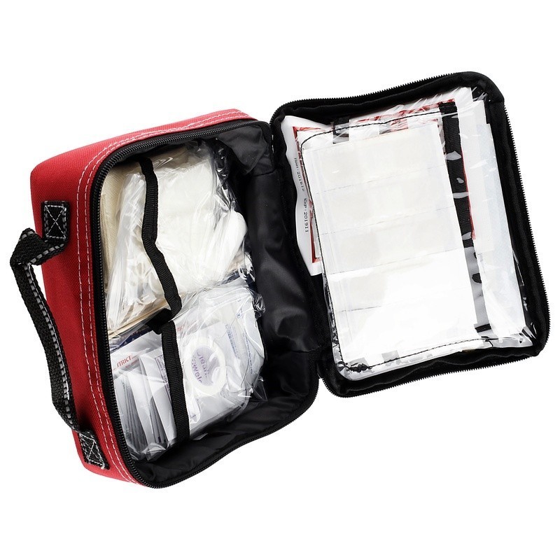 Family First Aid Kit Medicated Health Supplies Travel Home Office Case 100 Items