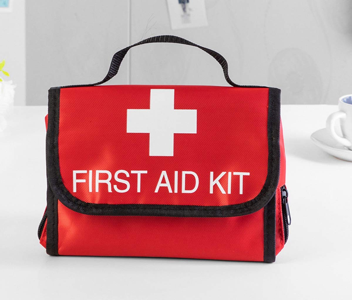 First Aid Bag First Aid Kit Empty Medical Storage Bag Red Trauma Bag for Emer…