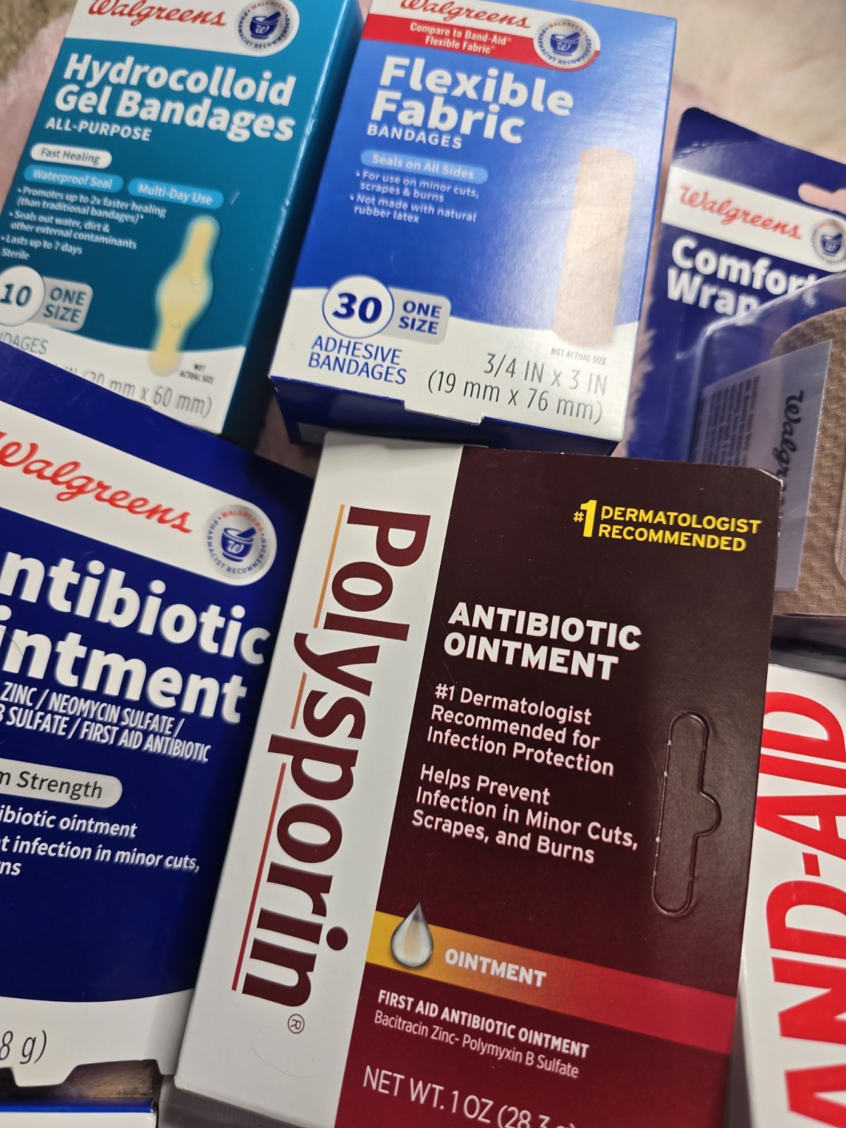 First Aid / Personal Health Kit – Bandages Gauze Antibiotic Ointment + More! New