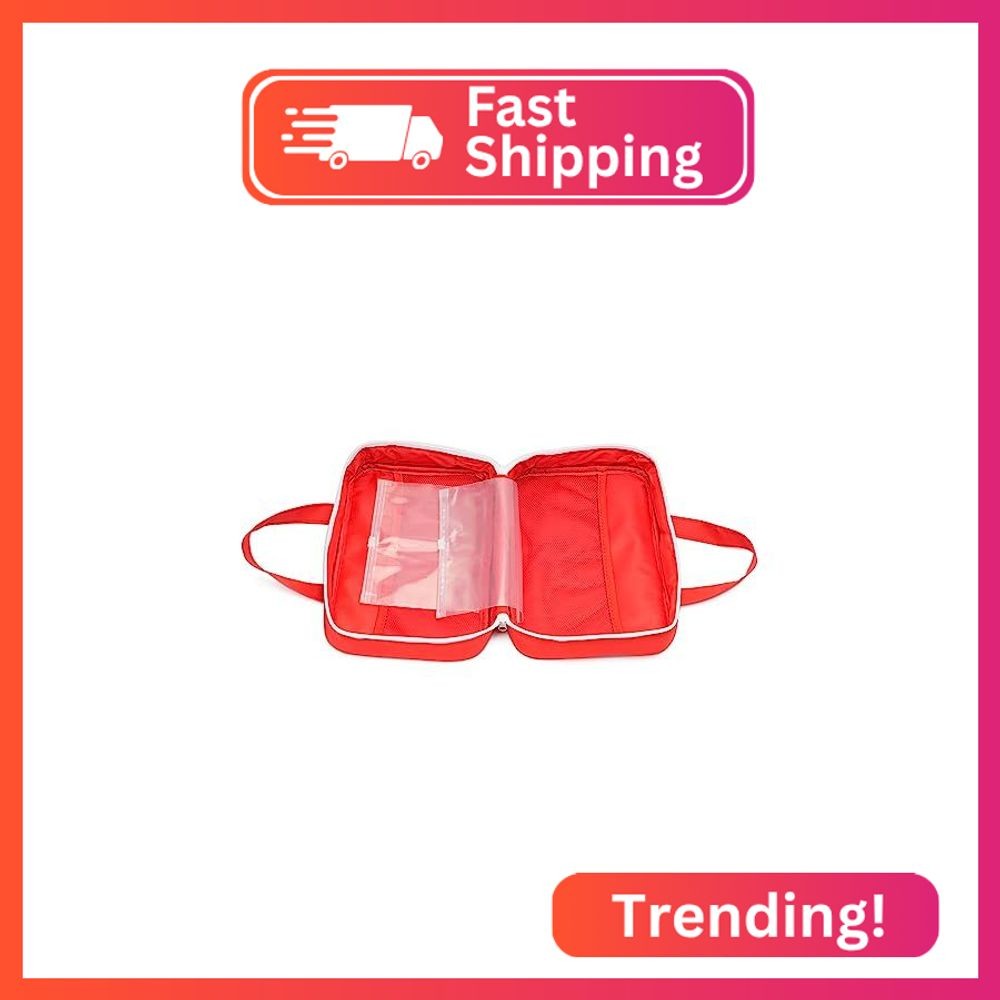 TOPASION Compact Empty First Aid Kit Bag Emergency Trauma Medical Pouch Travel M