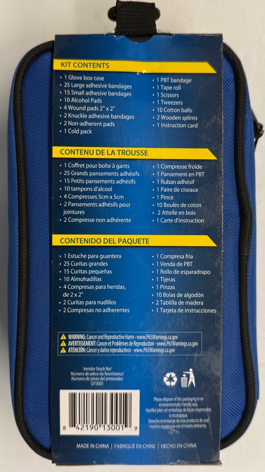 GoodYear "Glove Box First Aid Kit" 77 pc (GY3001)
