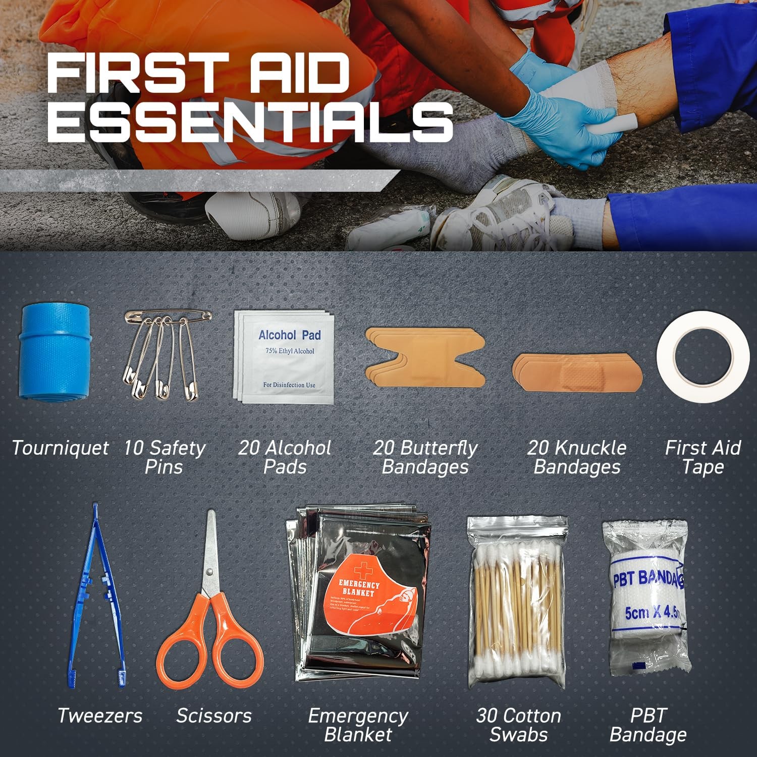 Survival First Aid Kit Medical Emergency Military Trauma Bag Tactical IFAK Molle