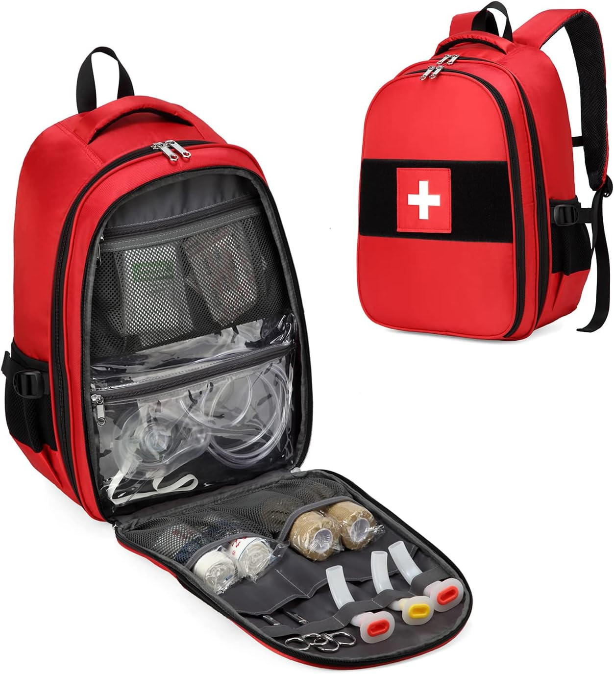 Large Red Waterproof First Aid Backpack Home Health Travel Outdoor camping aid