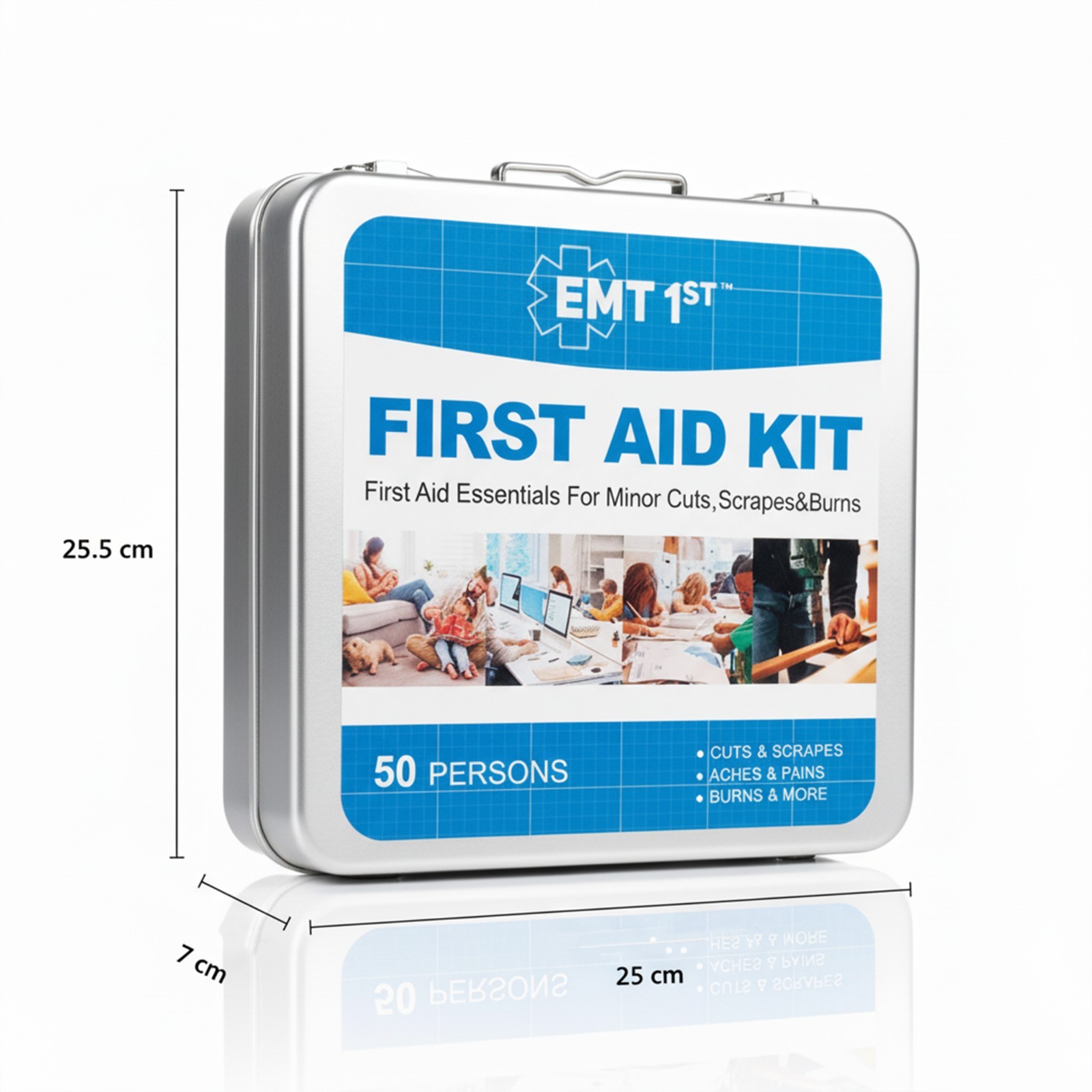 EMT1st First Aid Kit – 272 Piece Wall Mountable Metal Case