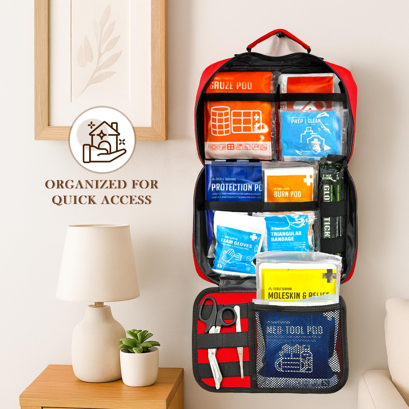 380 Pcs First Aid Kit All-Purpose Medical Essential Kit for Cuts, Scrapes, Bu…