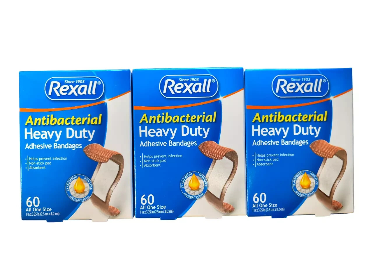 Rexall 3 Pack Assortment Medical Supples Band Aid Medical Tape