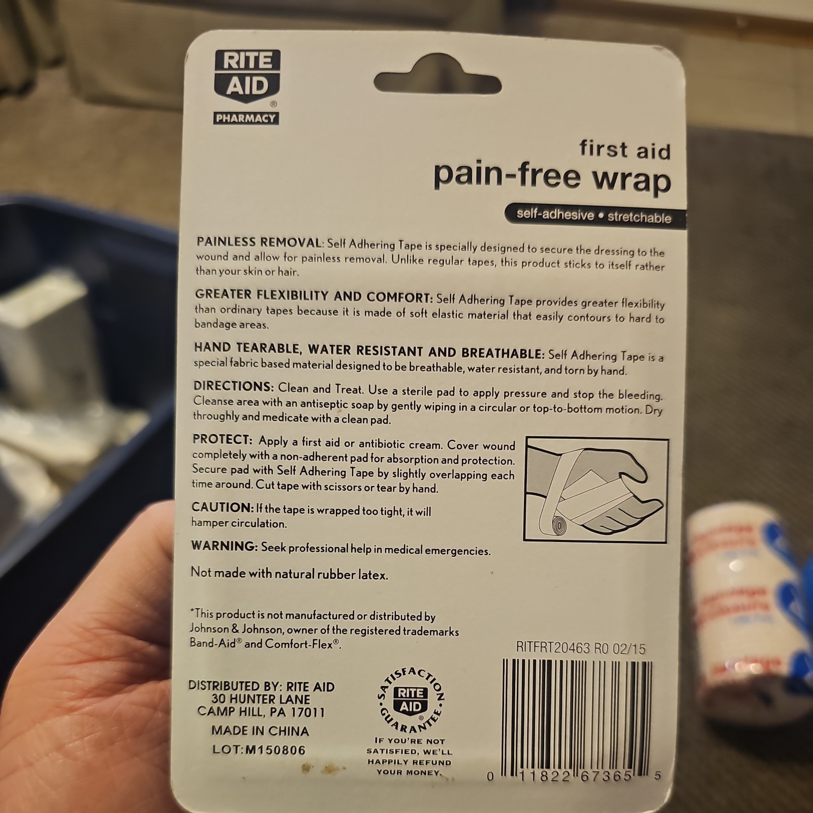 1stAid Trio Elastic Bandage Wrap Latex Free 4"x5yd painfree wrap3"x5yd bandaids