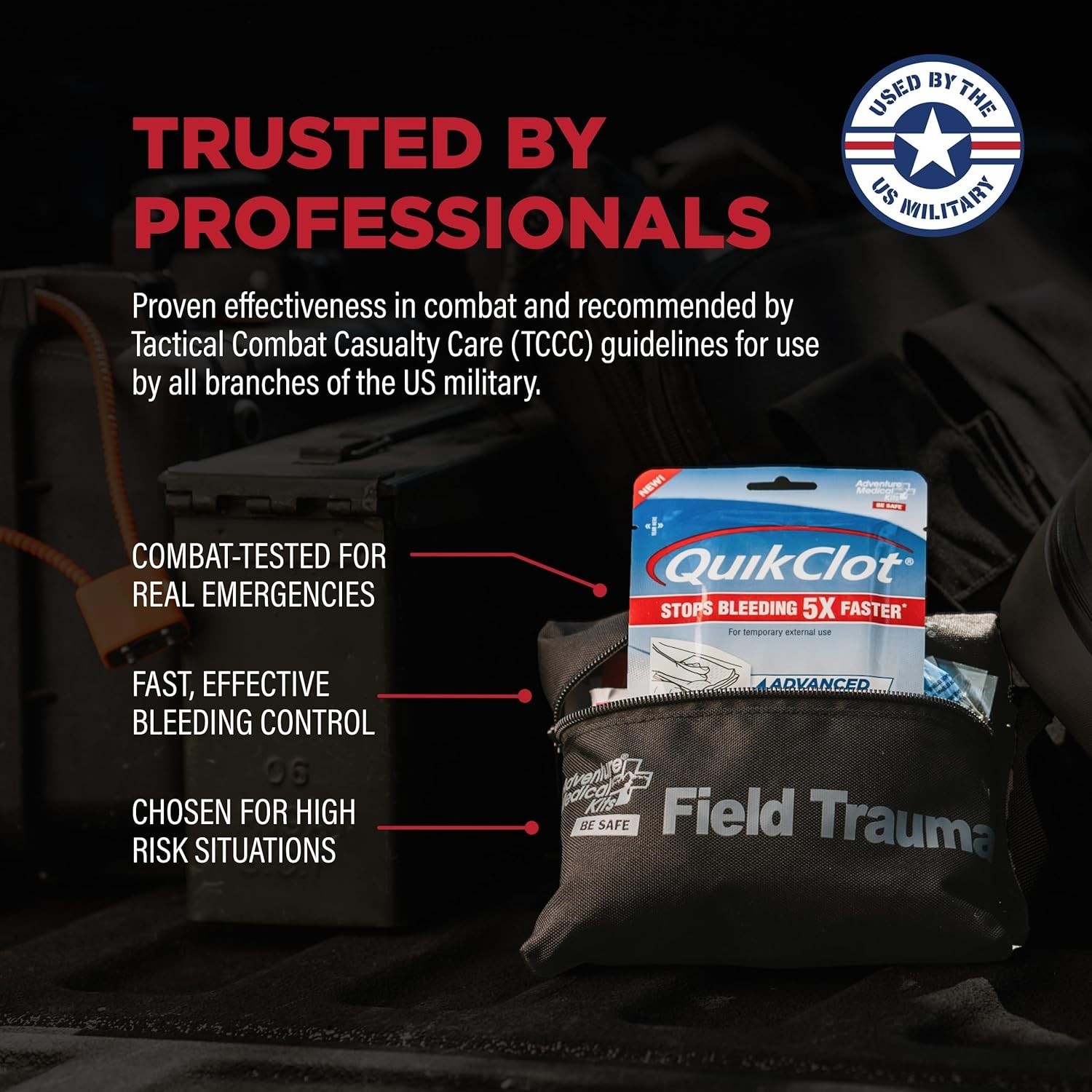 QuikClot Advanced Clotting Gauze 3×24 – Stops Bleeding 5X Faster in Emergencies