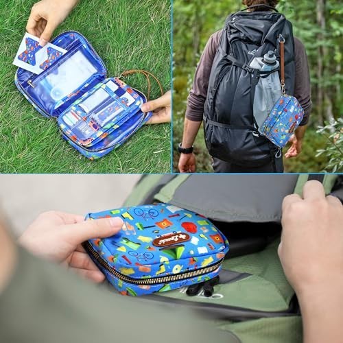Portable Travel First Aid Kit for Kids and Adults, 143 Pieces All-Purpose Emerge