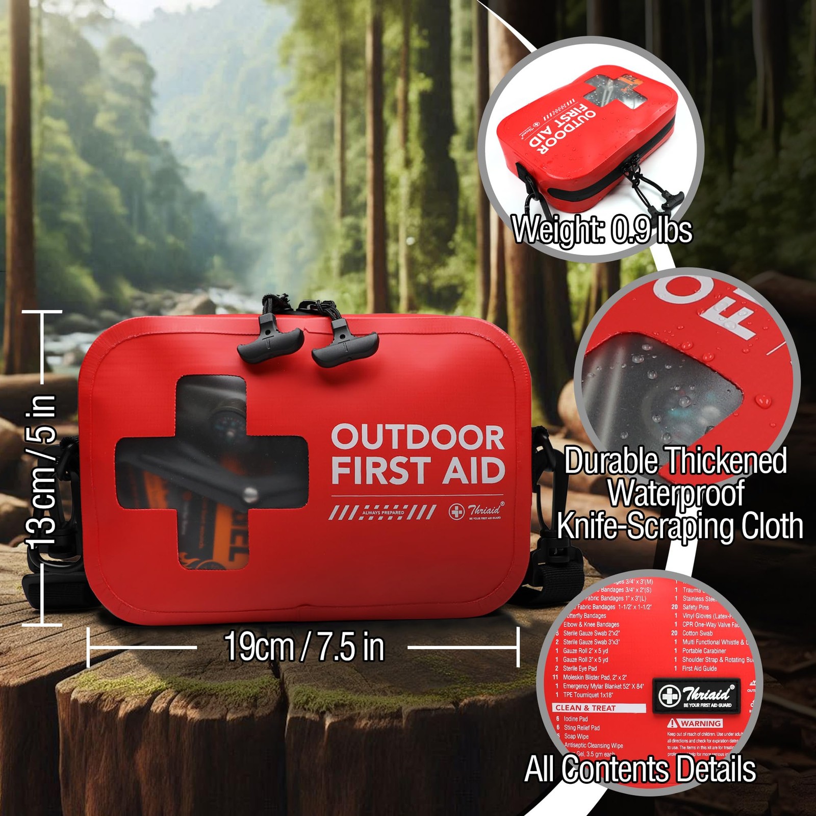 152 PCS Waterproof First Aid Kit, Portable Small Boat Dry Bag Bug Out Bags, E…