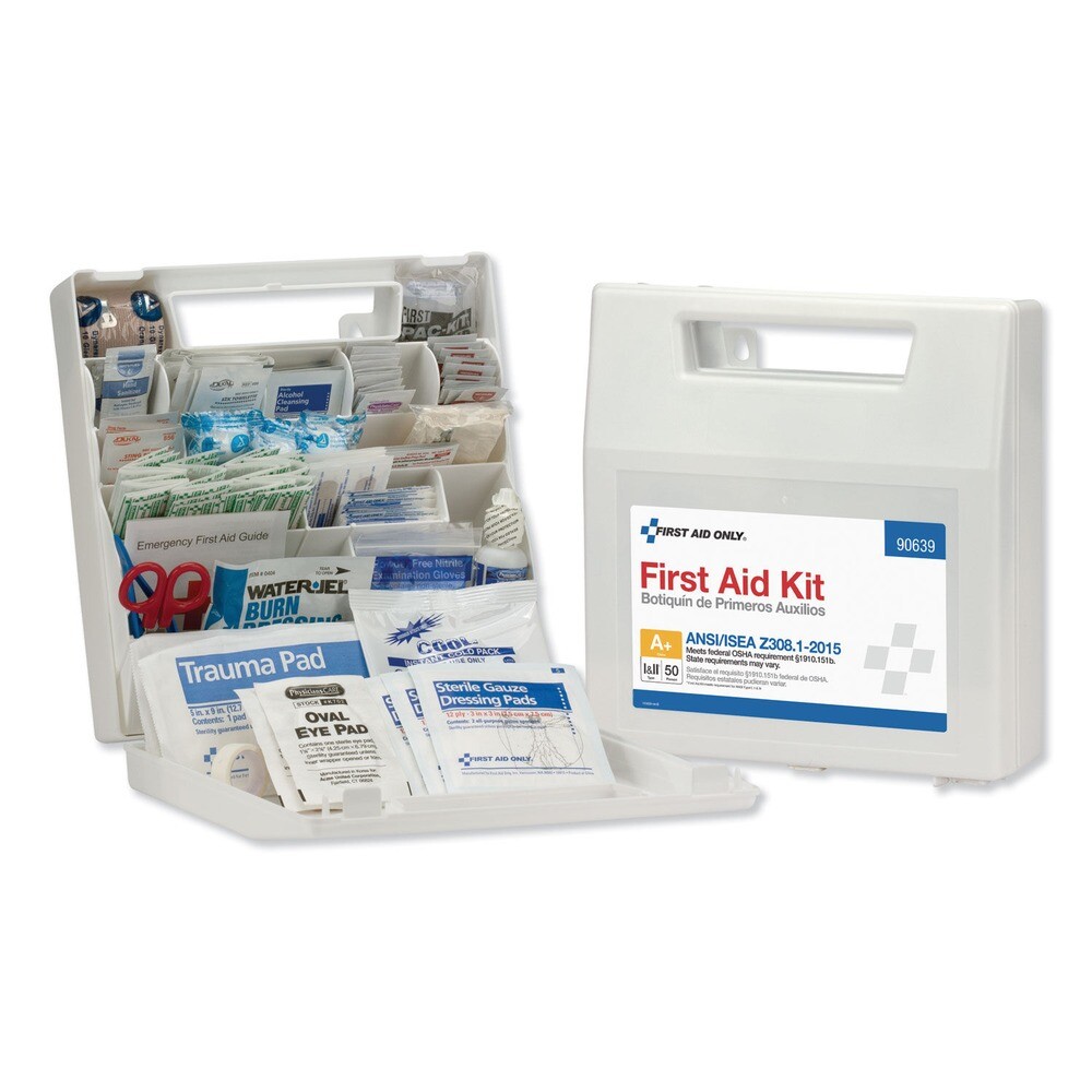 First Aid Only 90639 ANSI Class A+ First Aid Kit for 50 Ppl (1-Kt) New