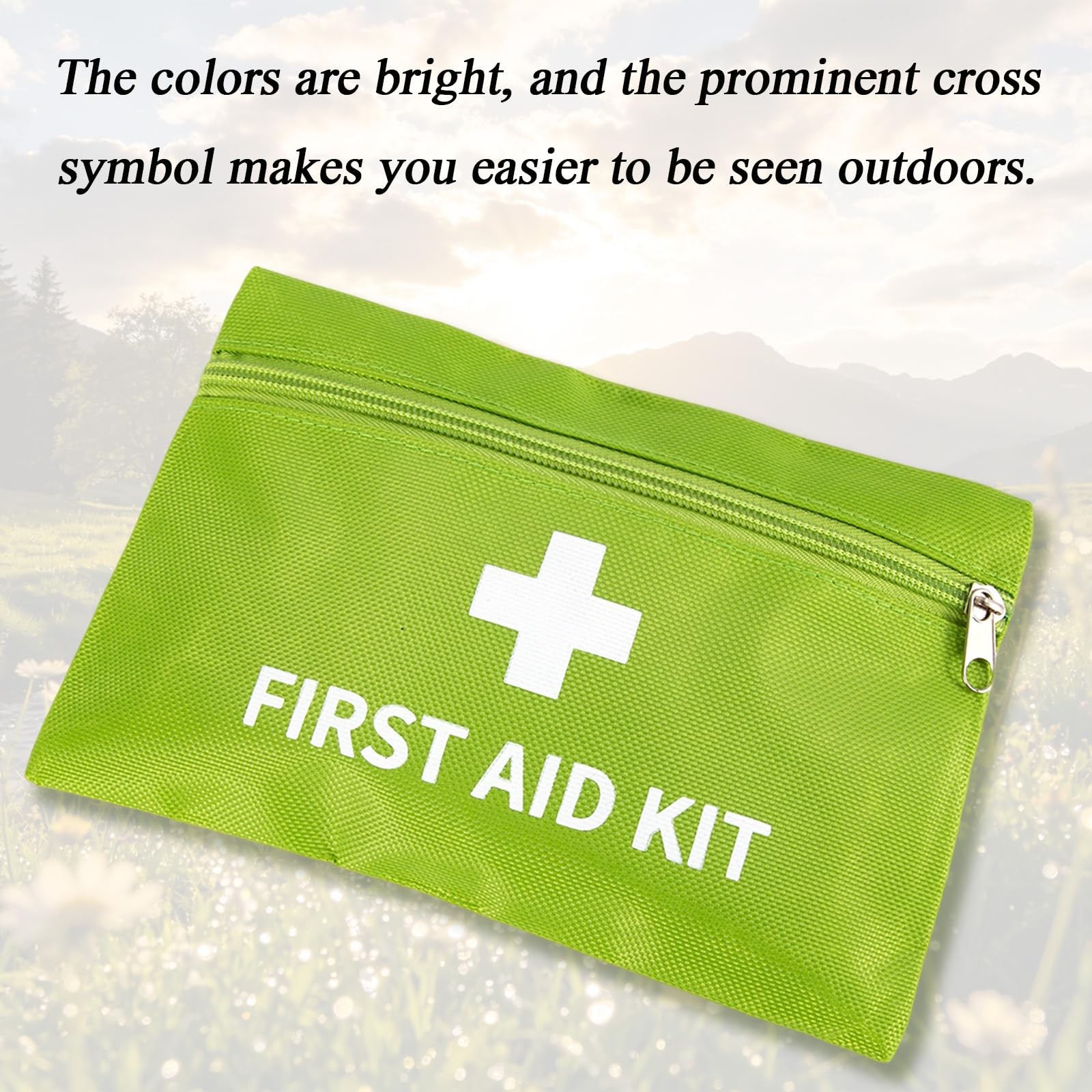 Empty Mini First Aid Pouches, Bulk Small Bag, Green