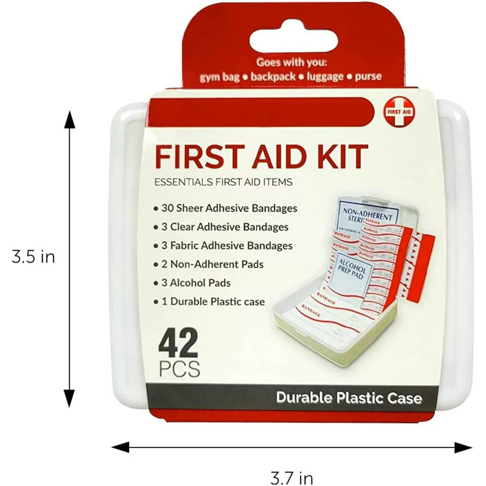 84PCS Essential First Aid Kit Emergency Bag Home Car Office Travel Size (2 Pack)