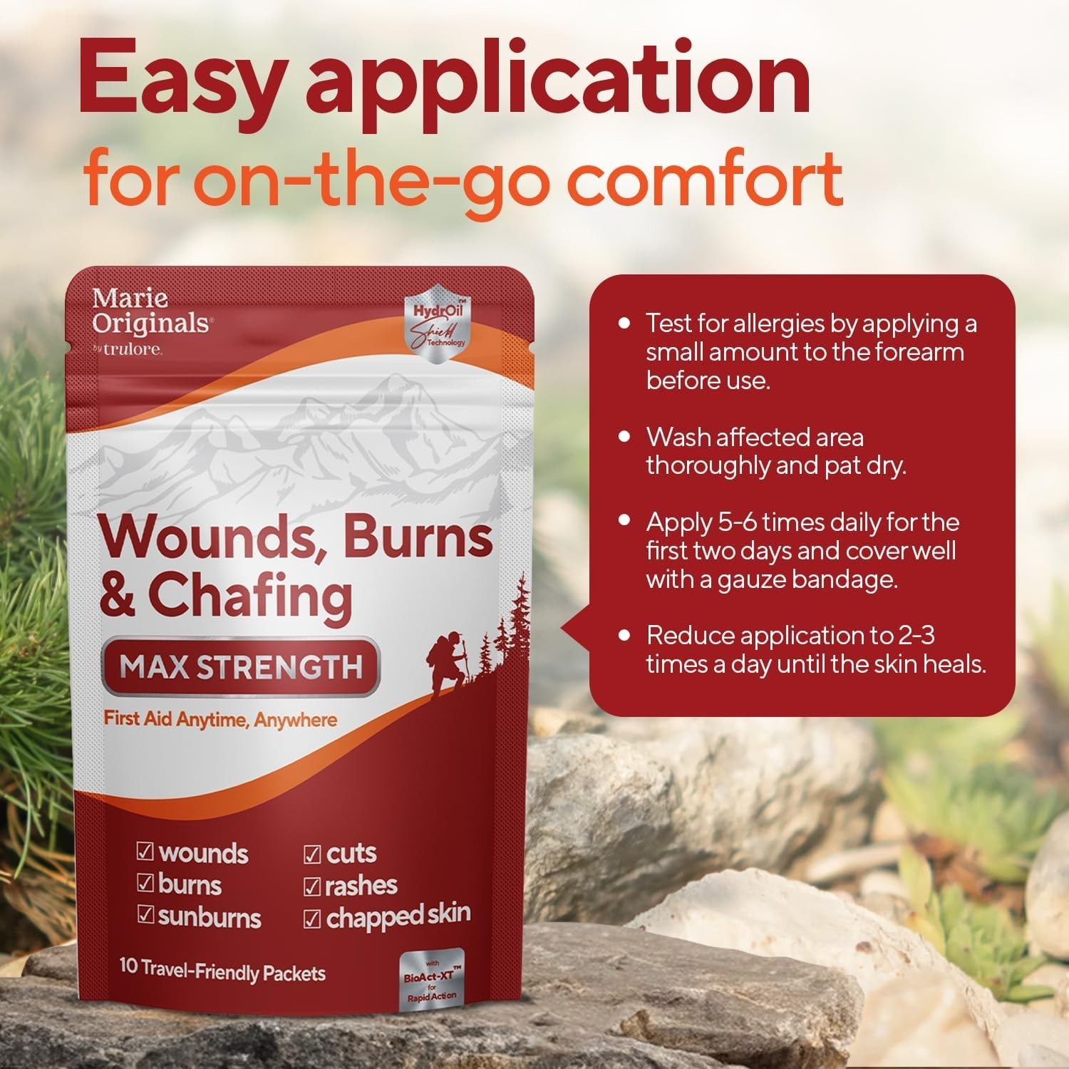 Marie Originals Repair Skin for Burns & Chafing Pouch 10 Packets First Aid