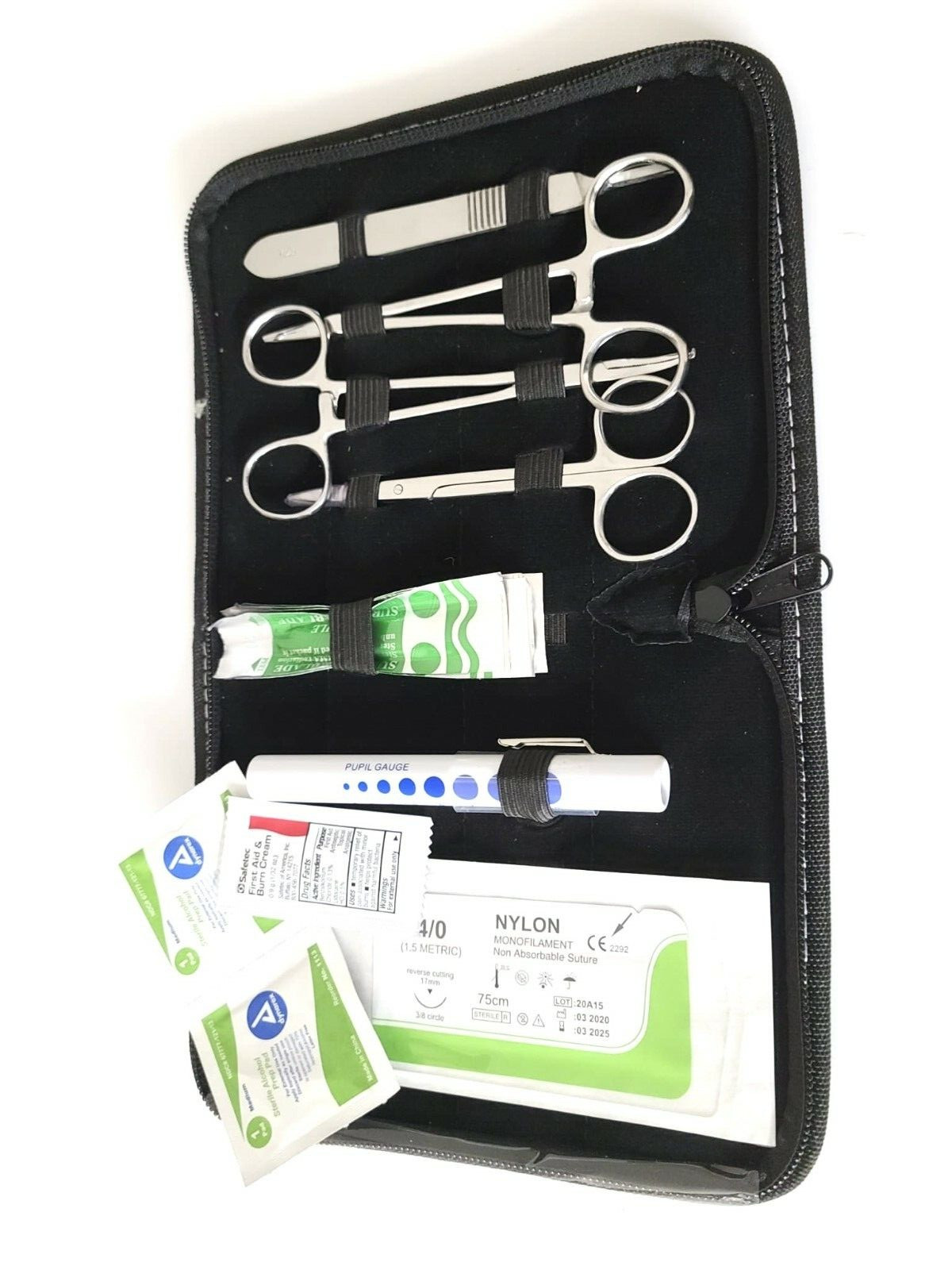 Basic Surgical Suture Kit, First Aid Set, Emergency Kit, Trauma Survival Pack
