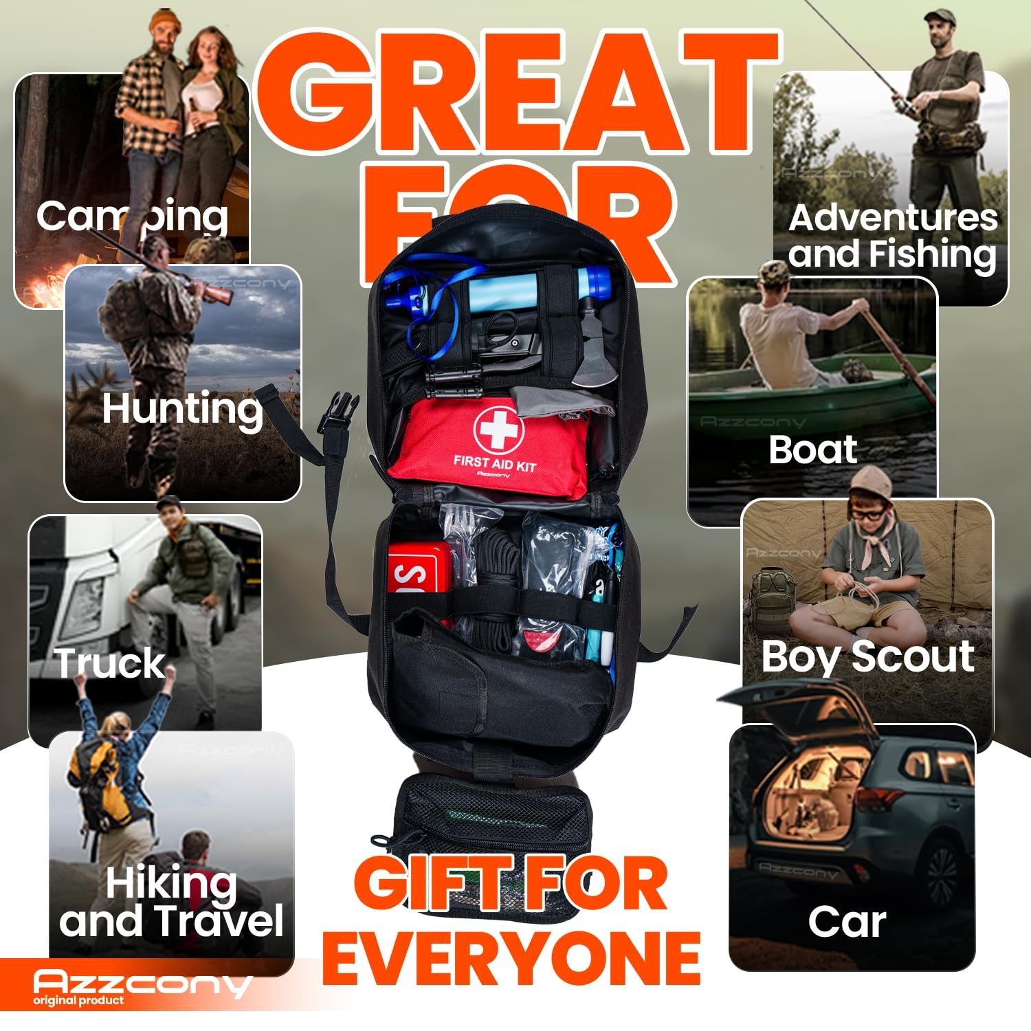 Emergency Survival Kit with First Aid Gears and Supplies – EDC Go Bugout Bag …