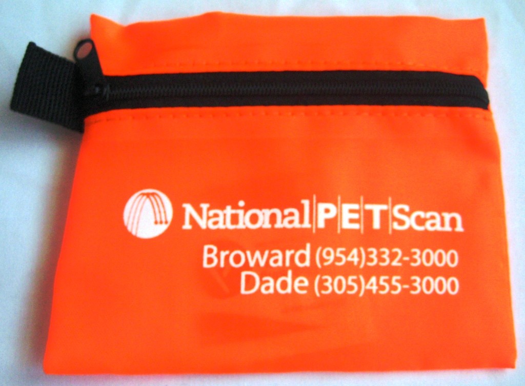 Small National Pet Scan Orange nylon purse with first aid travel needs Zippered