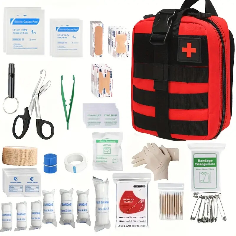 151pcs Survival First Aid Kit Medical Emergency Military Trauma Bag Tactical