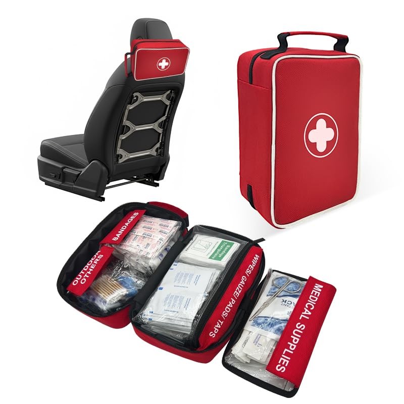 350 Piece Premium First Aid Kit – Large Kit for Home, Car, Office, Camping, H…