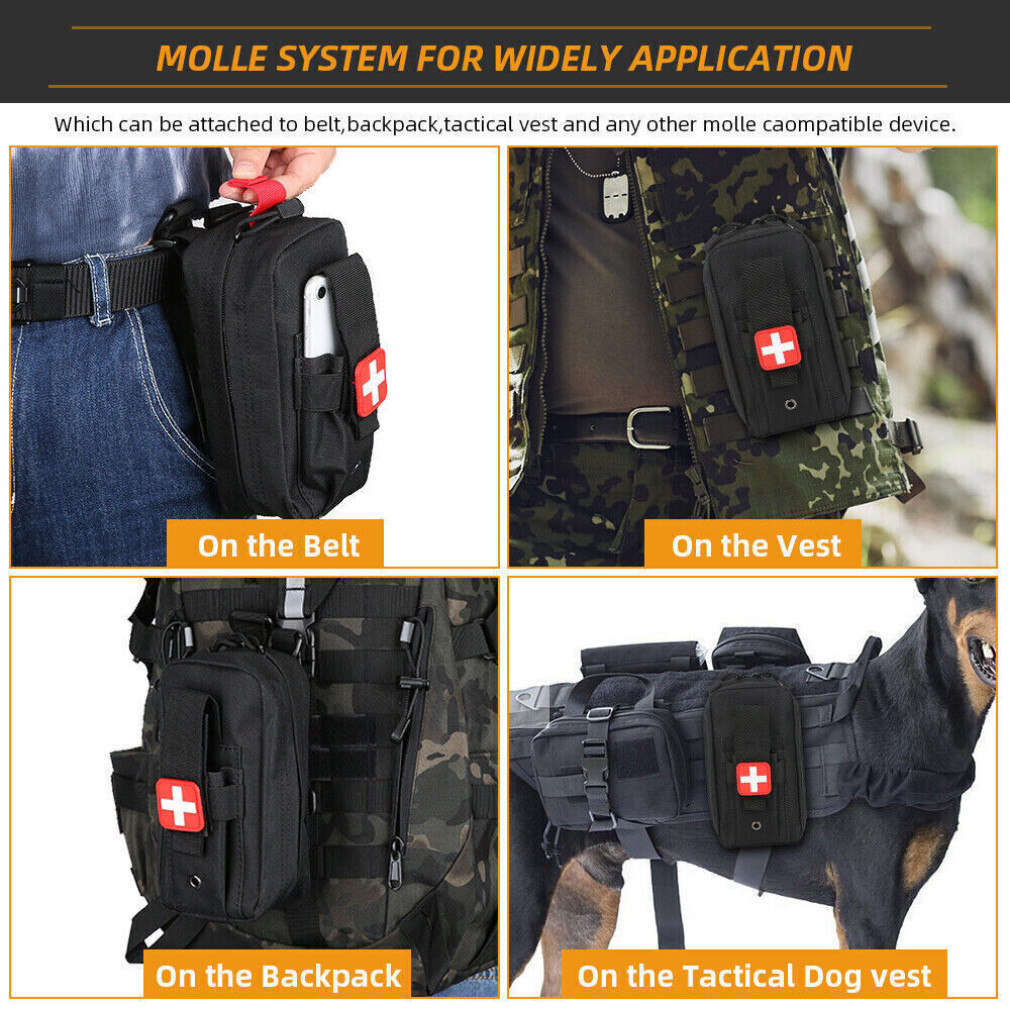 Tactical MOLLE Medical EDC Pouch Outdoor EMT First Aid Kit Pouch Outdoor Hunting