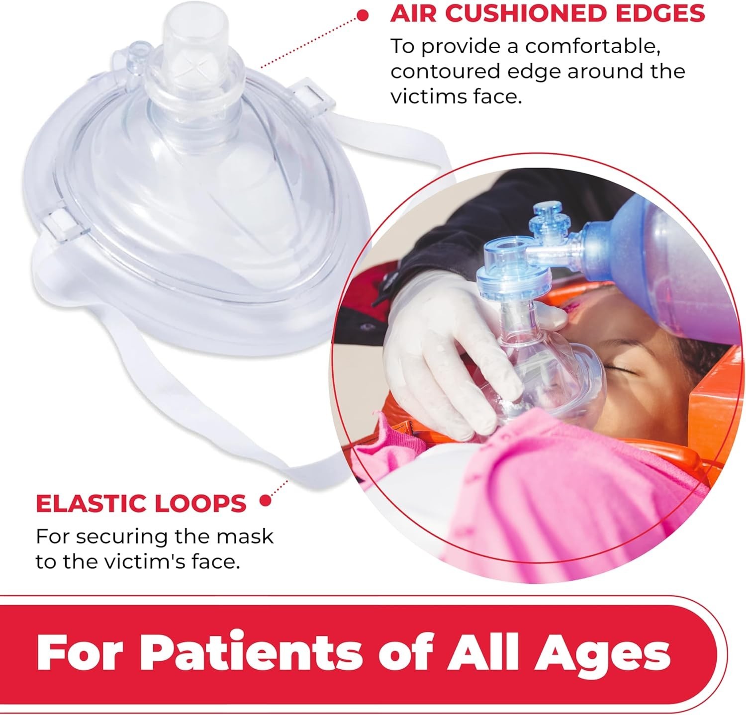 CPR Rescue Mask, Adult/Child Pocket Resuscitator, Hard Case with Wrist Strap …