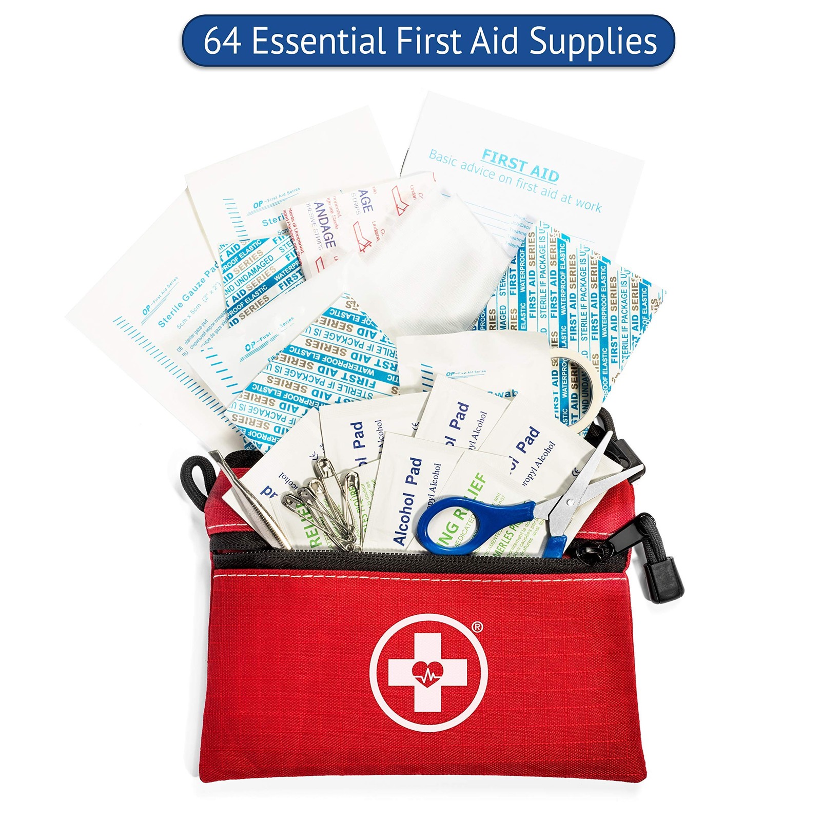 2-in-1 First Aid Kit for Car, Travel & Home, Businesses – Bonus Mini Kit for …