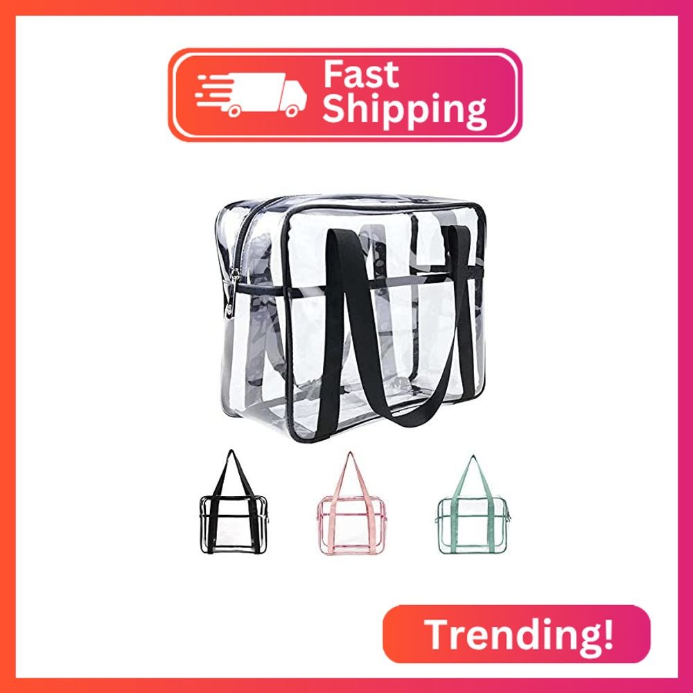 SxoSyo Clear Makeup Bags Large Travel Toiletry Bag for Women Transparent Cosmeti