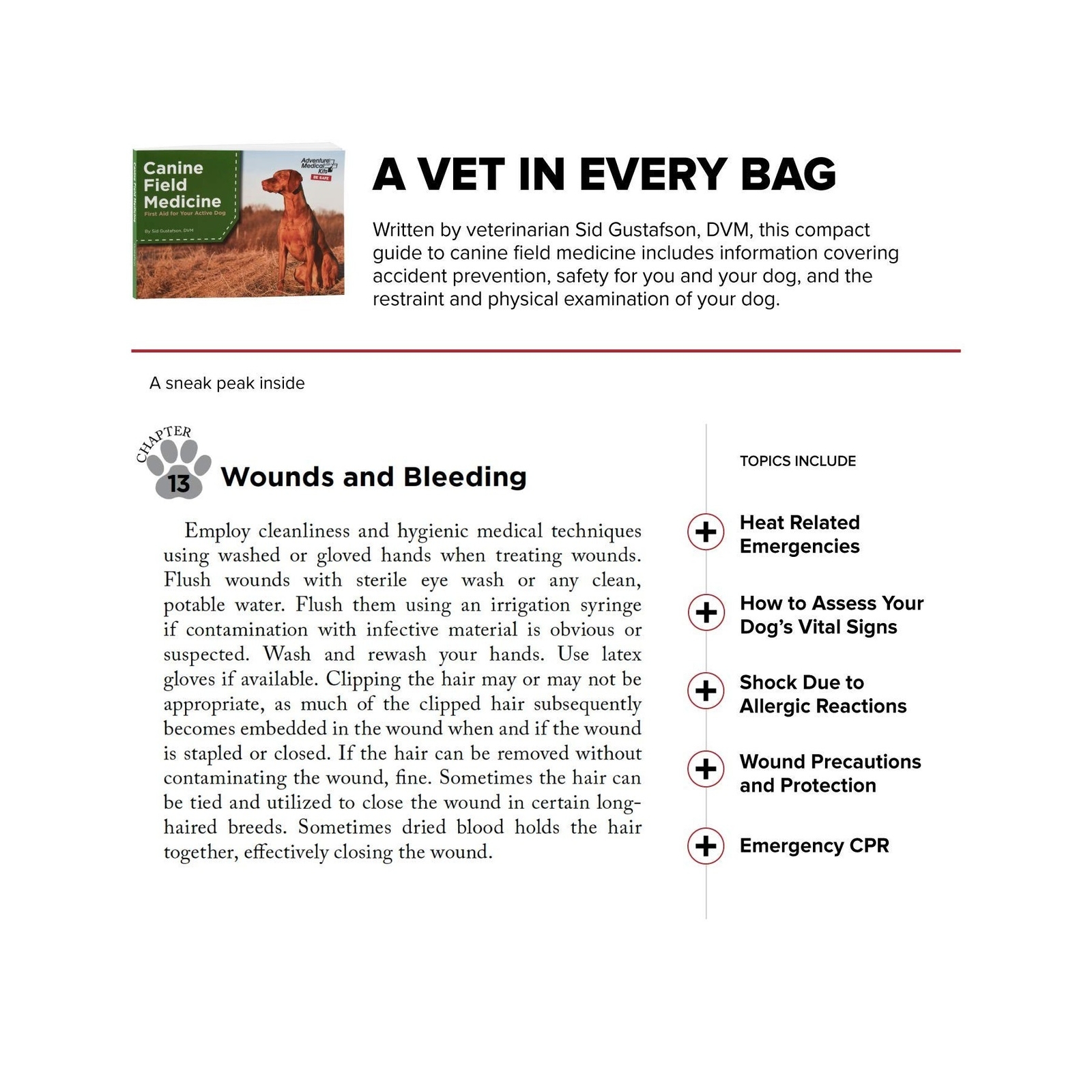 Adventure Medical Kits Workin' Dog Canine First Aid Kit with QuikClot