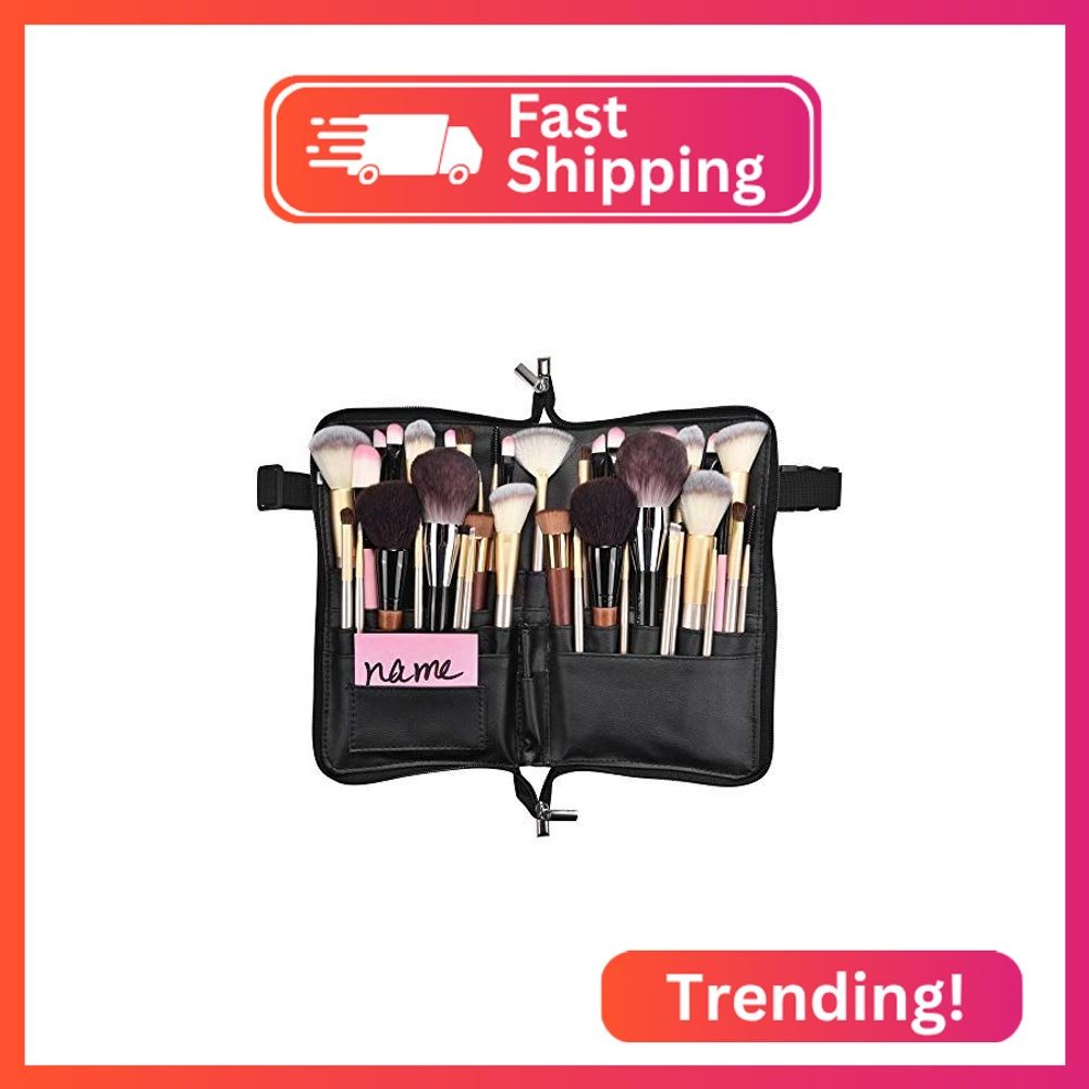 BYOOTIQUE 2in1 Multi Brush Holder Waist Zipper Bag Professional Portable