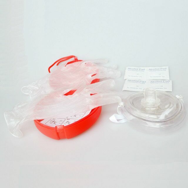 3pcs CPR Face shield With 4Pcs Alcohol Pad 1 Pair Glove CPR set