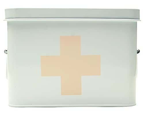 Retro First Aid Kit Empty Metal Storage Box Home Decor