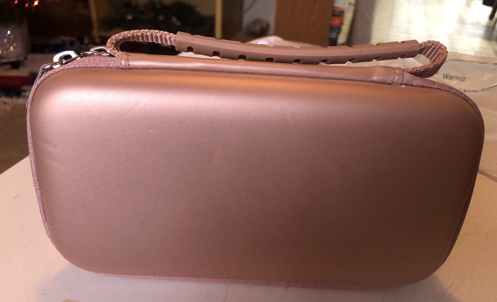 Asthma Inhaler Hard Carrying Case Fits Spacer, Mask & Accessories,New Rose Gold