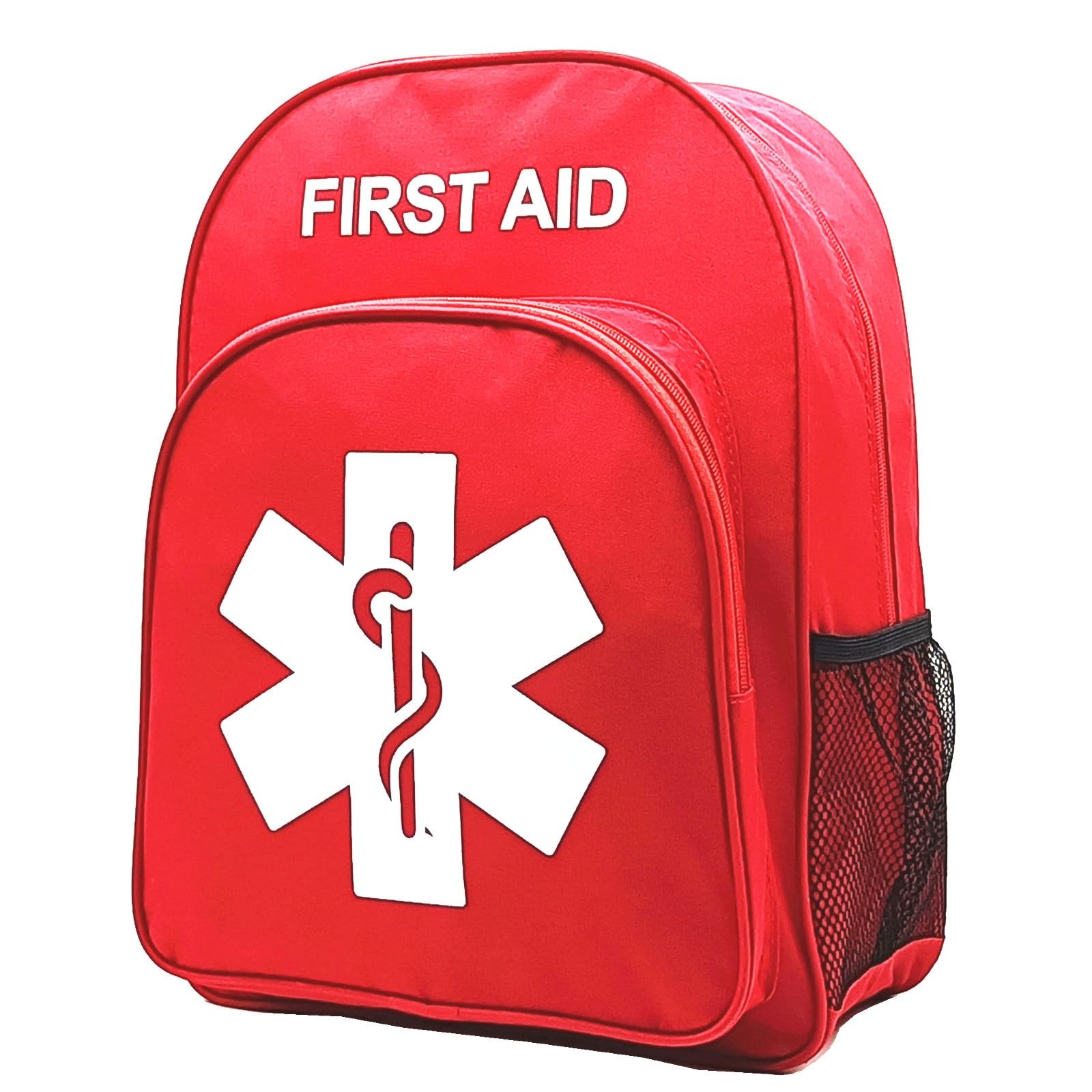 Red Bag First Aid Backpack Empty Treatment First Responder Trauma Bags for Hi…