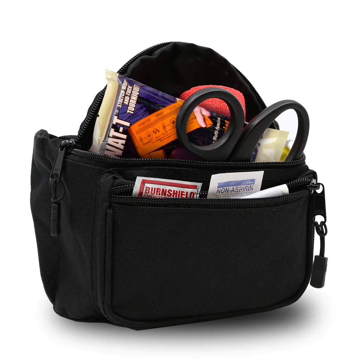 MediTac First Aid Kit Fanny Waist Pouch Fully Stocked Emergency Survival Kit