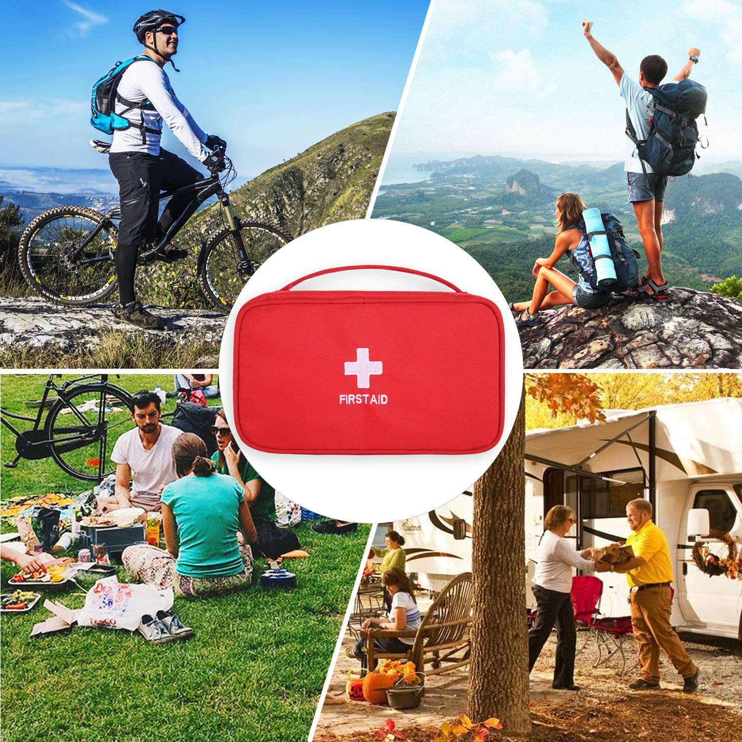 First Aid Bags Empty, Portable Travel Medicine Bag for Camping Hiking Vehicle…