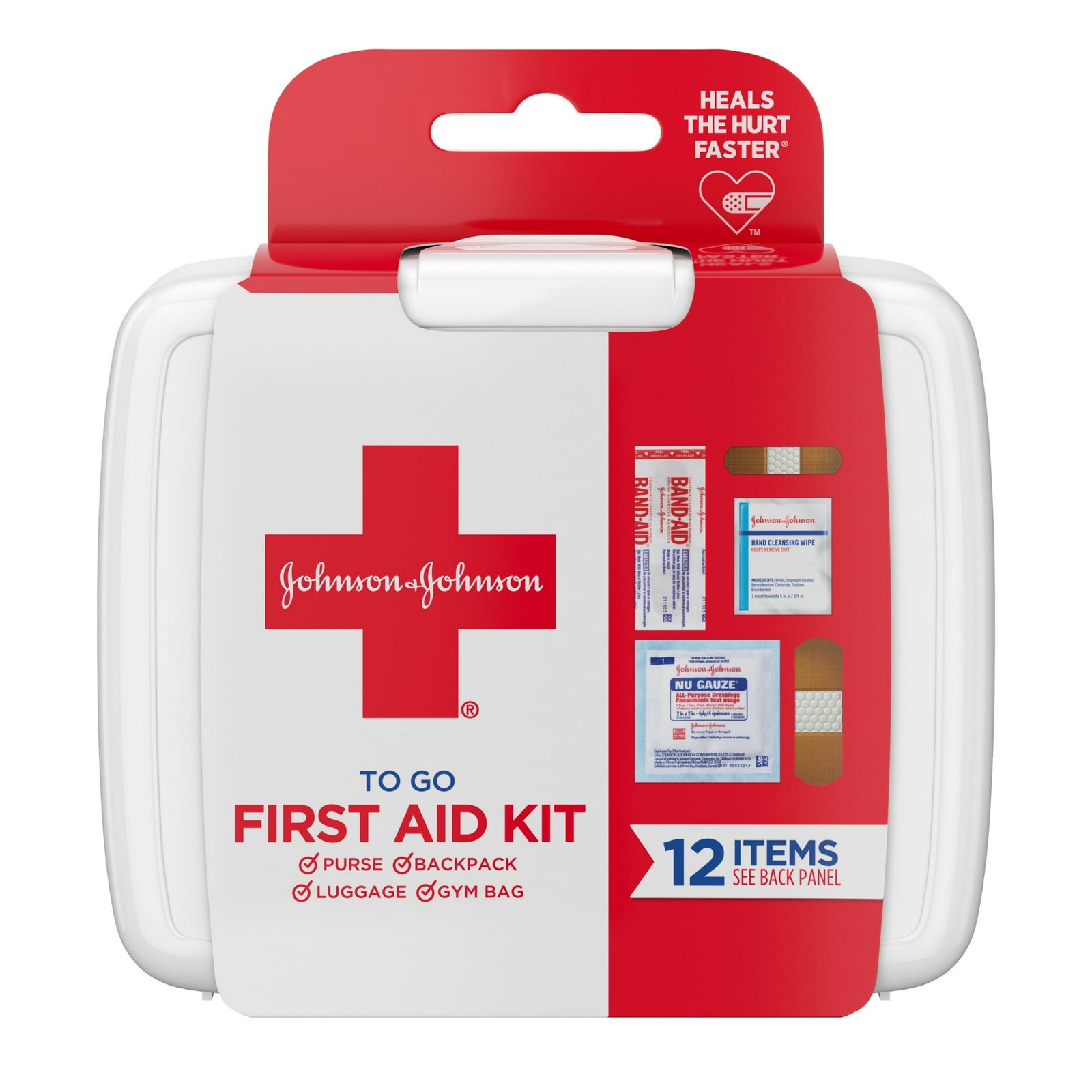 (4 Pack) BAND-AID Brand First Aid Kit To Go Portable Emergency Wound Care Ess.