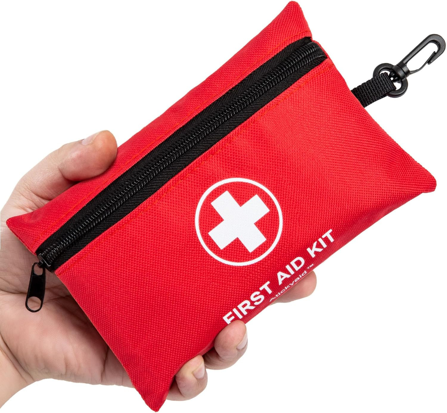Atickyaid Mini First Aid Kit – 140 Piece Small First Aid Medical Kit for Car, Ho