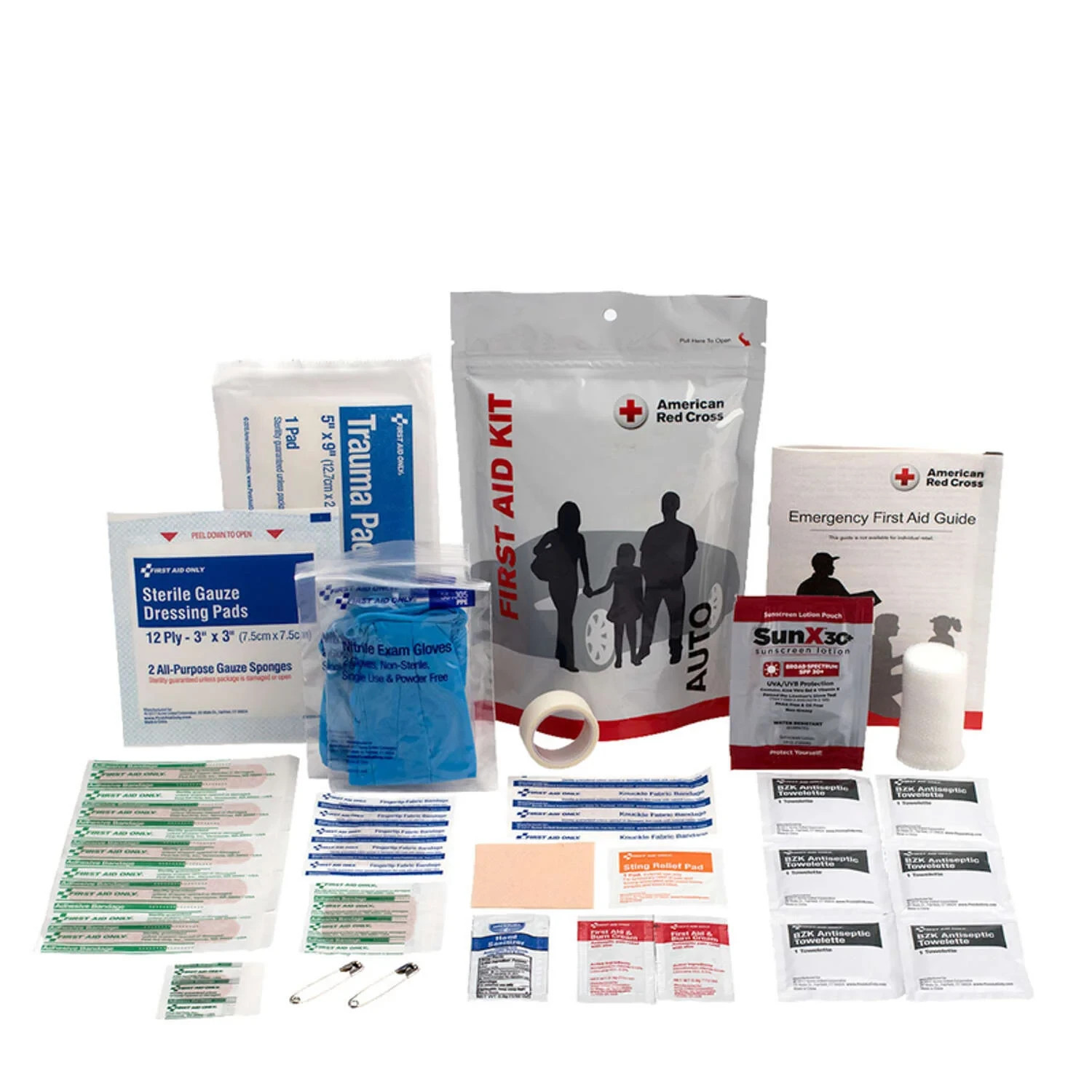 American Red Cross Auto First Aid Zip Kit, 720008