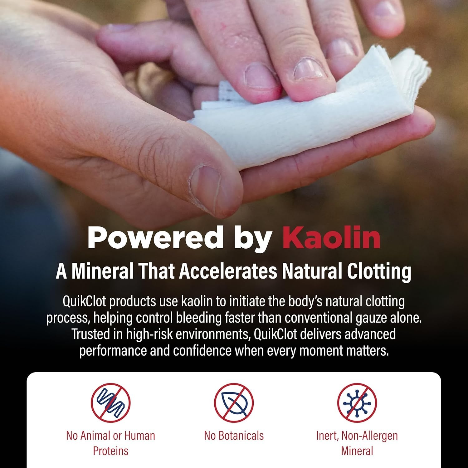 QuikClot Advanced Clotting Gauze 3×24 – Stops Bleeding 5X Faster in Emergencies