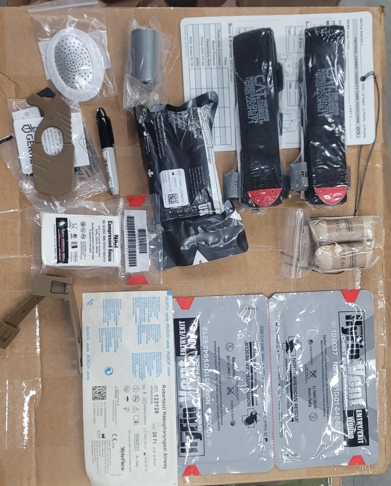 NAR ifak trauma kit refill *(NOT EXPIRED)* Dates 2026+ On All Items Prep