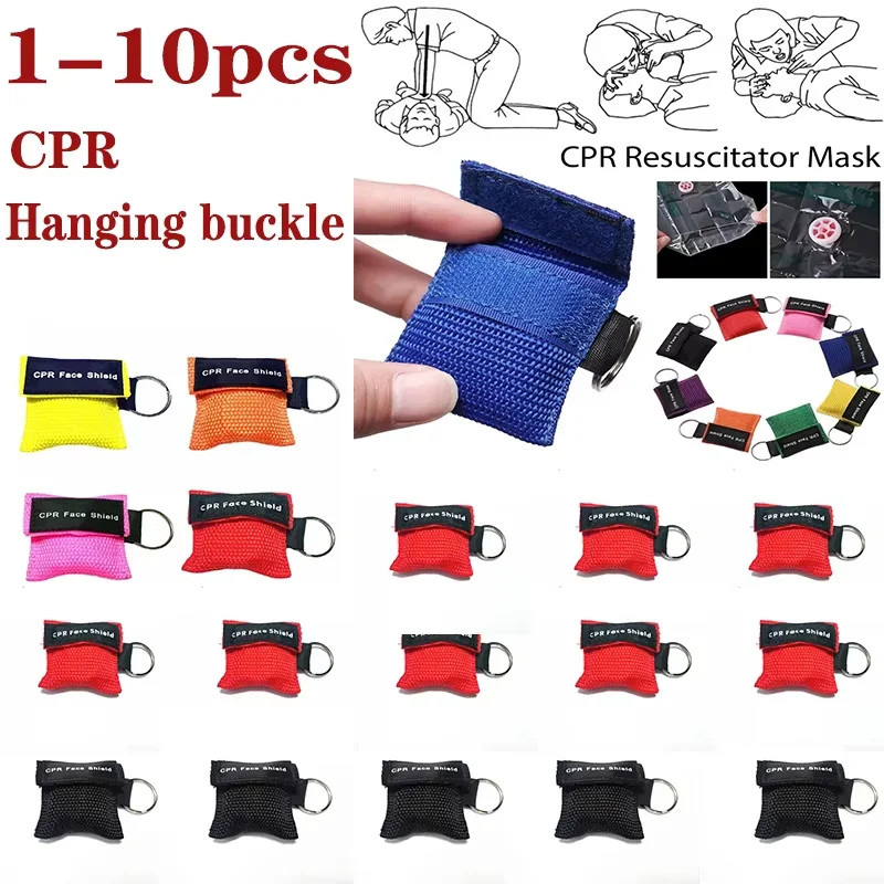 1-10Pc Outdoor Rescue Health Care Tools Jetting Resuscitator Maskkey Chain First
