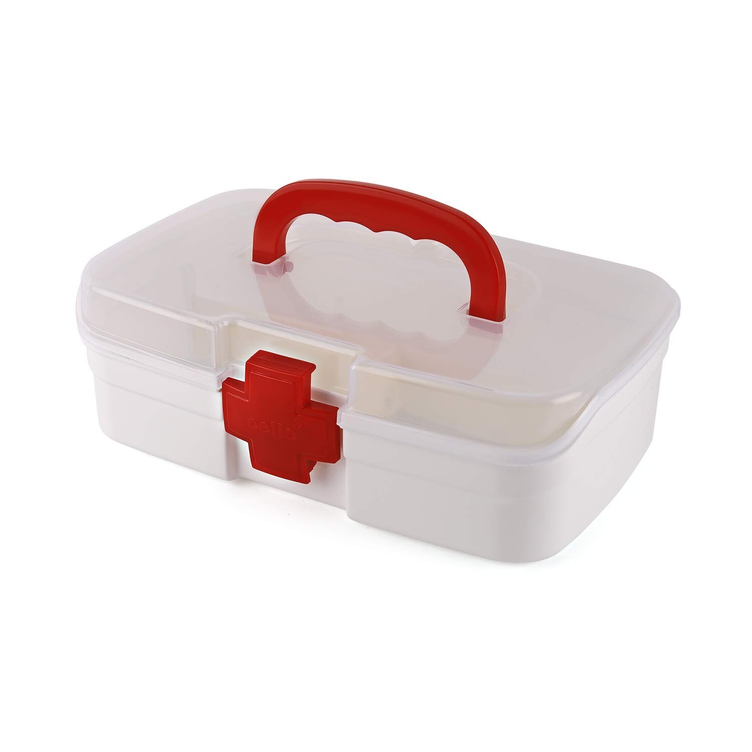 Medico Small First Aid Box, White, Plastic, Rectangular
