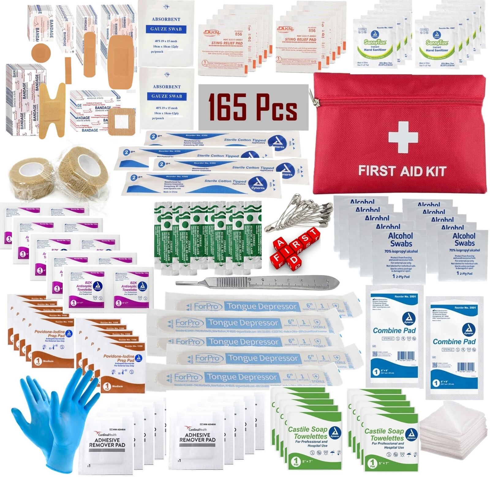 165Pc Tactical First Aid Kit Emergency Military Trauma Survival Medical Supplies