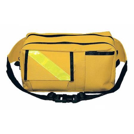 Emi 460 Yellow Fanny Pack, Nylon, Yellow, 10 In L X 6 In W X 5 In H