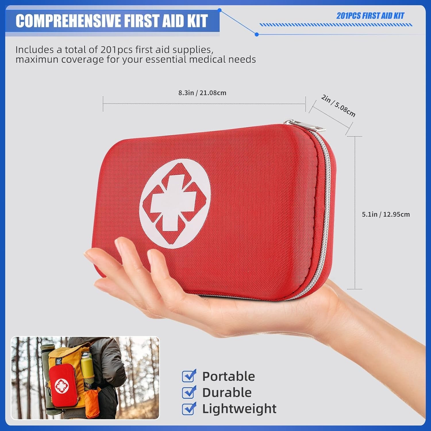 315 PCS First Aid Kit,Trauma Kit with Essential Emergency Medical Supplies