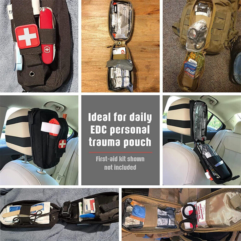 Khaki Tactical MOLLE Medical EDC Pouch Outdoor EMT First Aid Kit Pouches Hunting